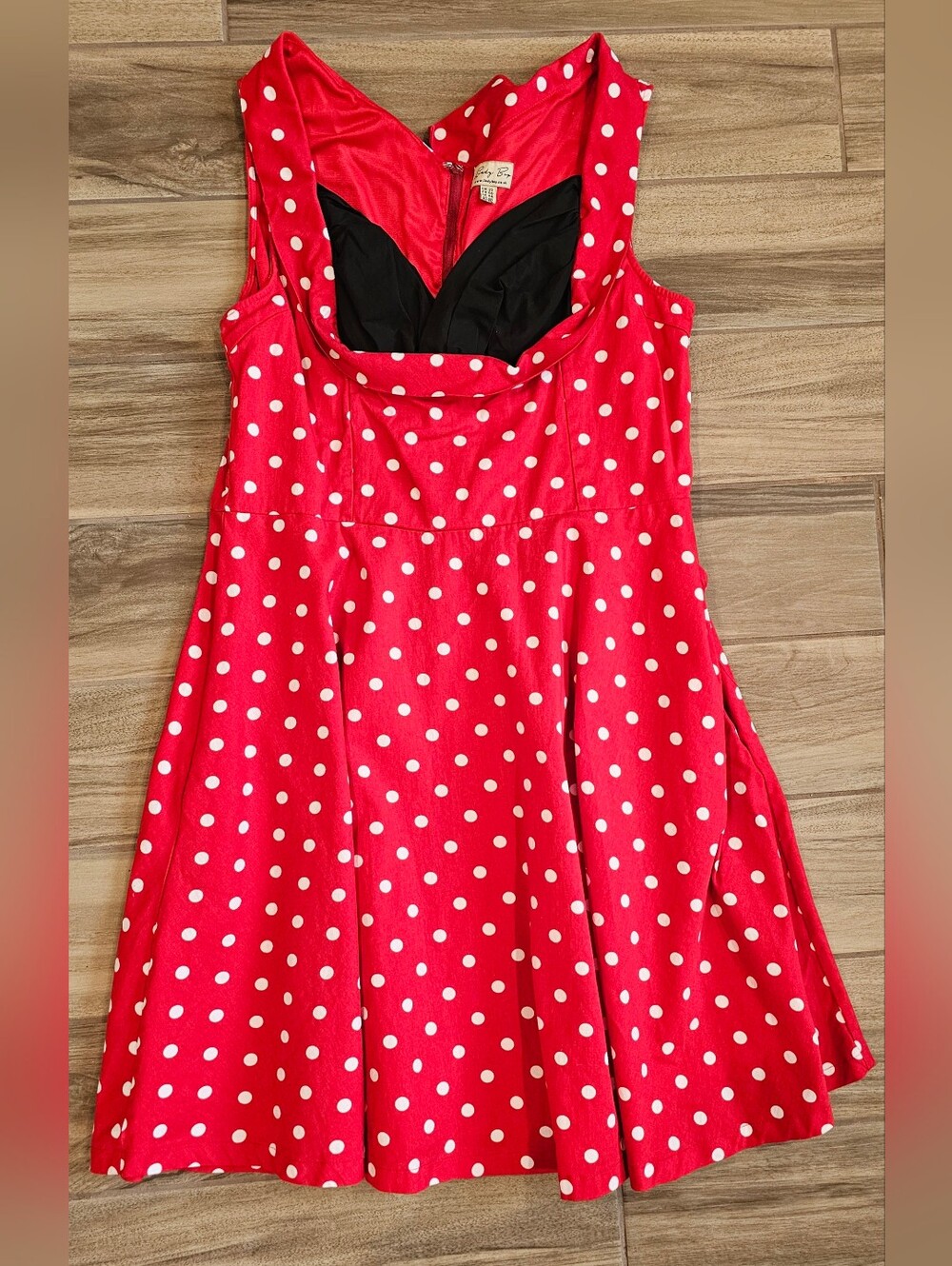 RETRO Red Polka Dot Sleeveless Dress with Black Bust MINNIE MOUSE "INSPIRED" 4X